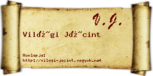 Világi Jácint névjegykártya
